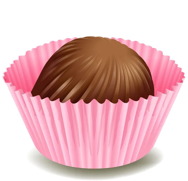 Cioccolatini in una tazza rosa — Vettoriale Stock