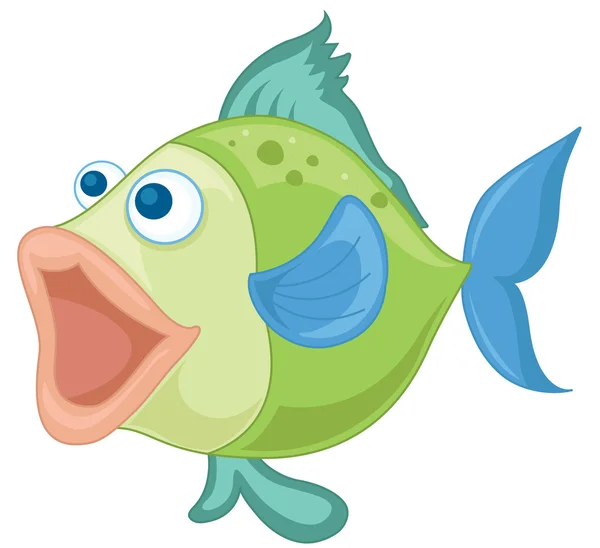 Ein blau-grüner Fisch — Stockvektor