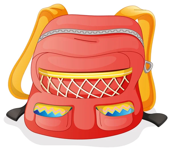 A red school bag — Stock Vector