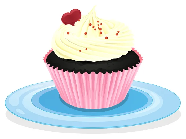 Um Cupcake — Vetor de Stock