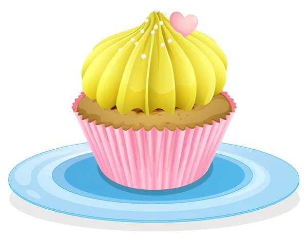 Een cupcake — Stockvector