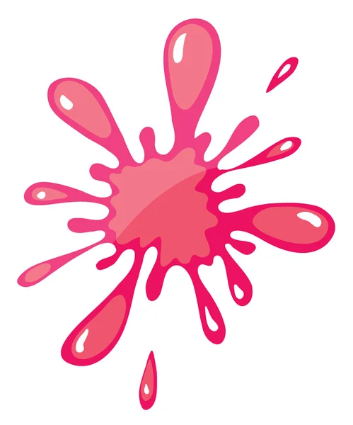 Růžová barva splash — Stockový vektor