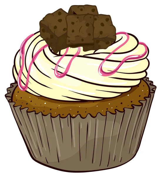 Een cupcake — Stockvector