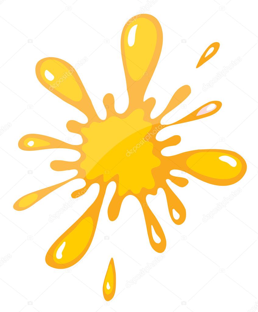 Yellow color splash — Stock Vector © interactimages #14321223