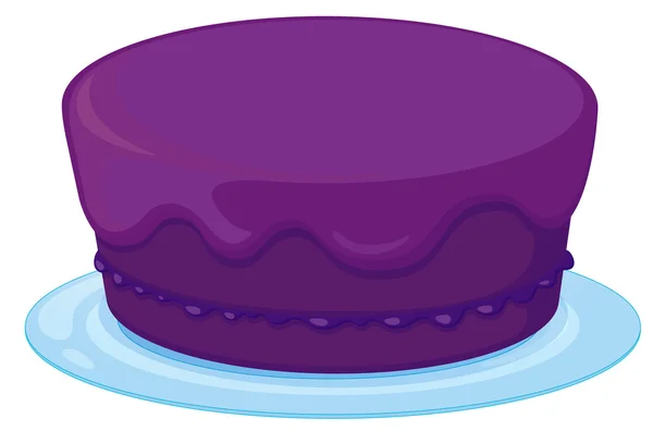 A purple cake — Stock Vector