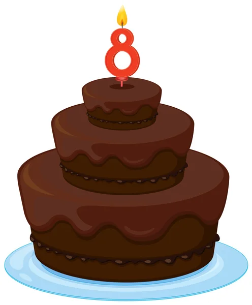 Gâteau brun — Image vectorielle