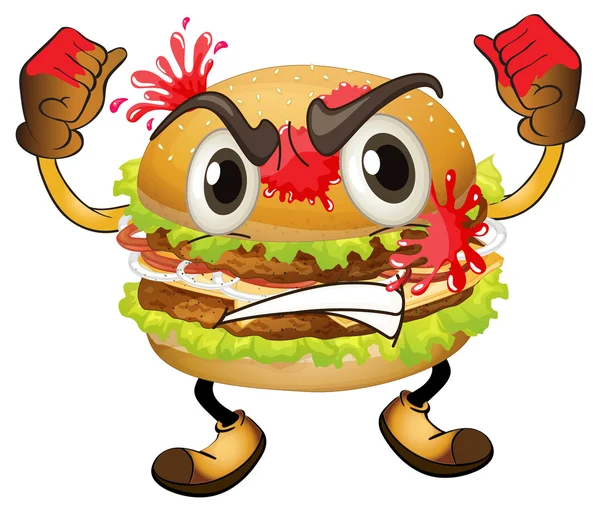 Una hamburguesa — Vector de stock