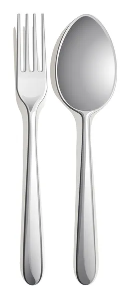 勺子和叉子 — 图库矢量图片