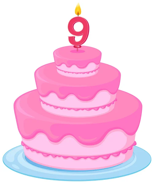 A birthday cake — Stock Vector