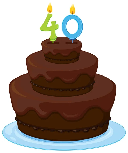 A birthday cake — Stock Vector