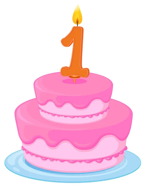 A birthday cake — Stock Vector