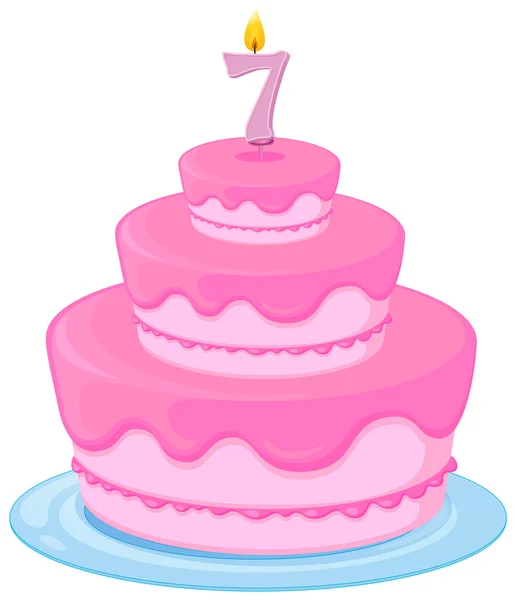 Una torta di compleanno — Vettoriale Stock