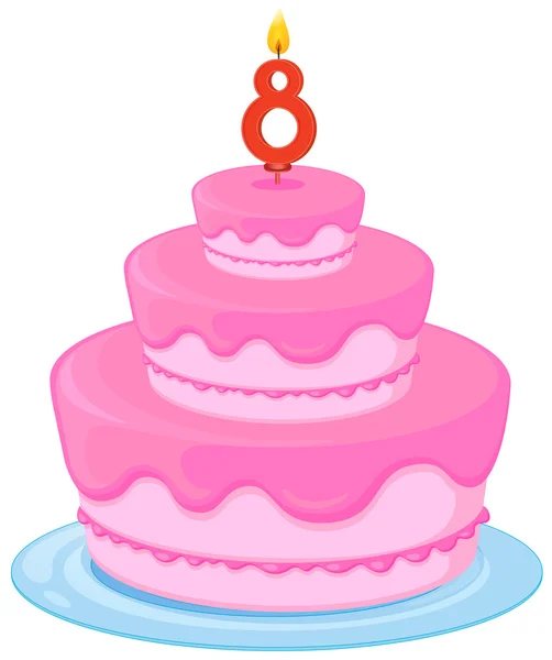 A birthday cake — Stock Vector