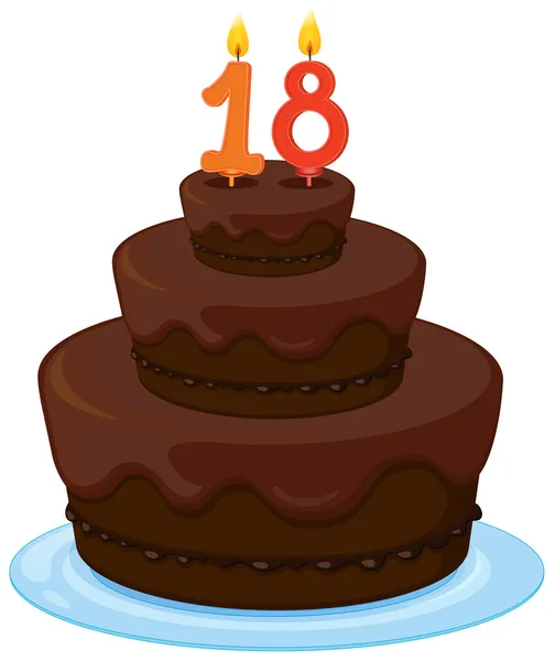 A birthday cake — Stock Vector