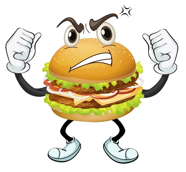 Een hamburger — Stockvector