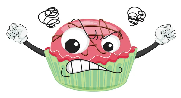 Een cup-cake — Stockvector