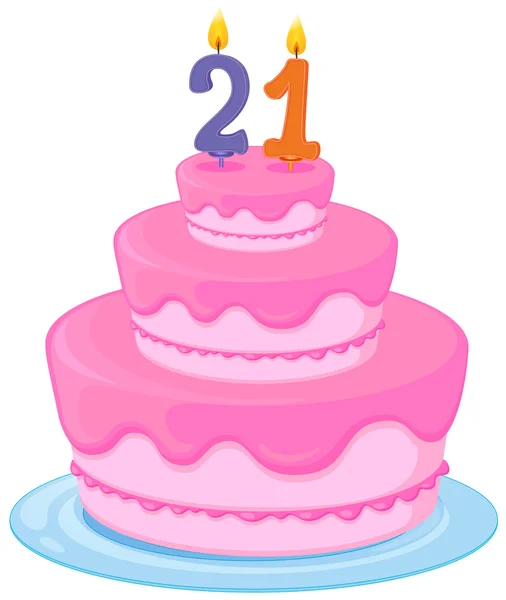 Un gâteau d'anniversaire — Image vectorielle