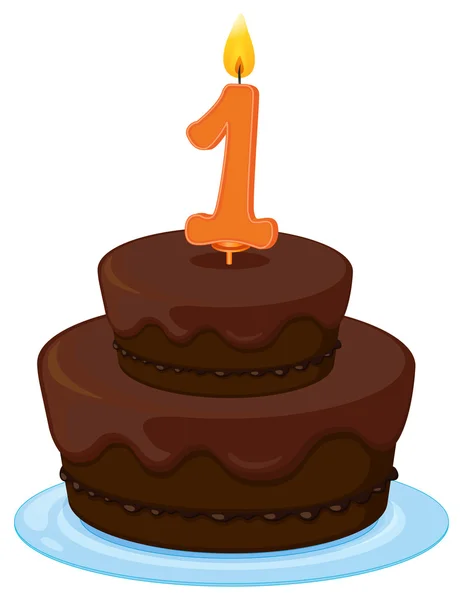 A birthday cake — Stock Vector