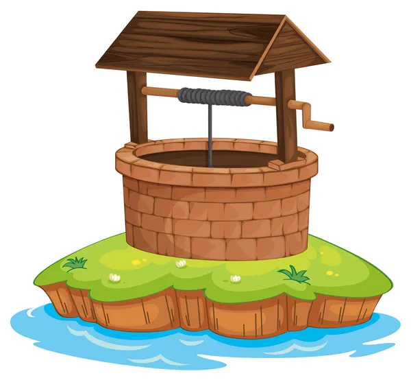 A well and water — Stock Vector