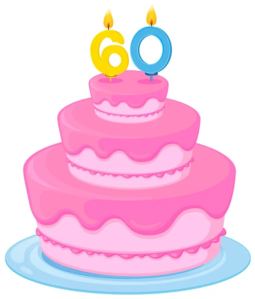 A birthday cake — Stock Vector