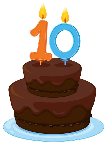 A birthday cake — Stock Vector