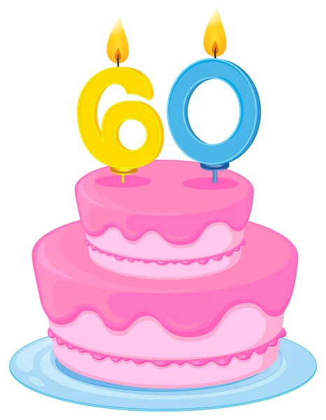 A birthday cake — Stock Vector