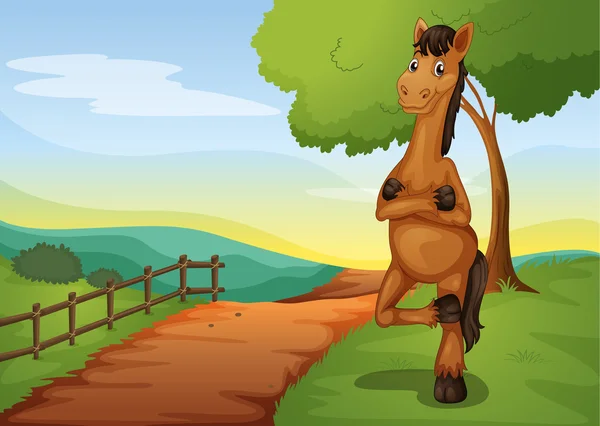 Un caballo. — Vector de stock