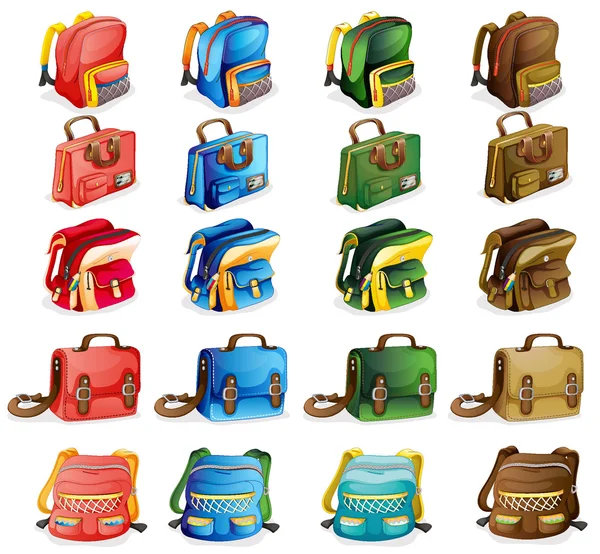 Various bags — Stock Vector