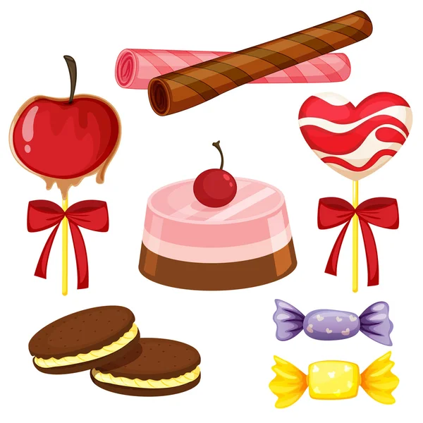 Various sweets — Stock Vector