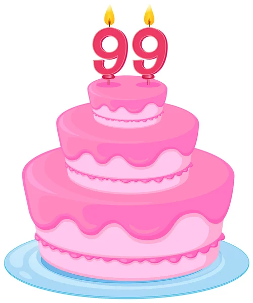 A birthday cake — Stock Vector