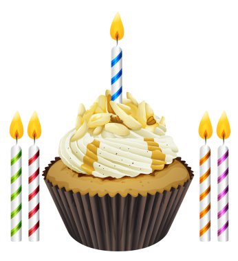 cupcake ve mumlar