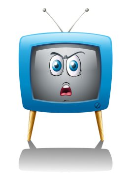yüzü olan bir televizyon