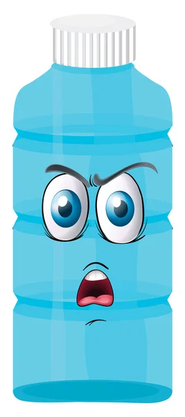 A bottle with a face — Stock Vector