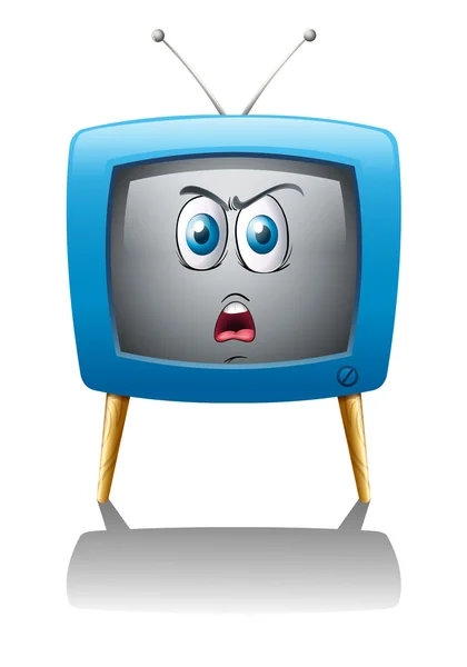 A Television with face — Stock Vector