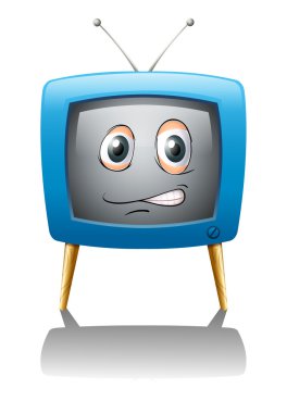 yüzü olan bir televizyon