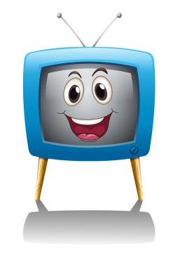 yüzü olan bir televizyon