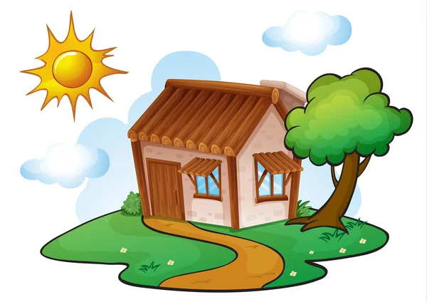 Cabaña de dibujos animados vector, gráfico vectorial © interactimages