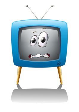 yüzü olan bir televizyon