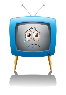 yüzü olan bir televizyon