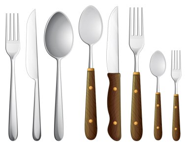 a spoon set clipart