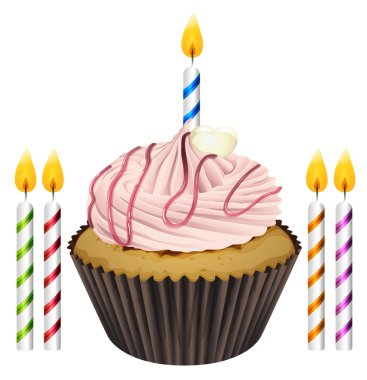 cupcake ve mumlar