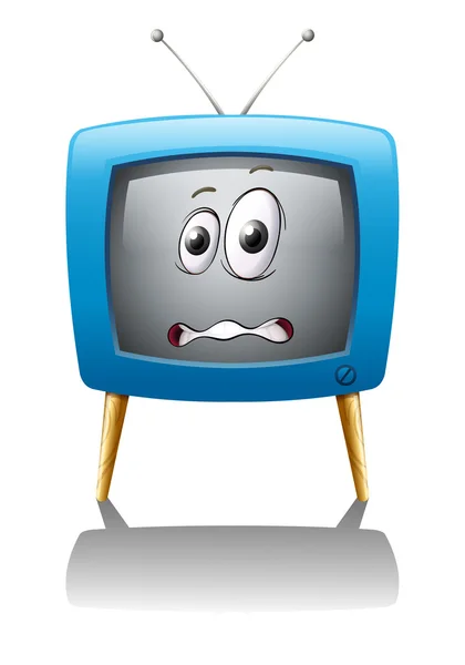 Un Televisor con rostro — Vector de stock