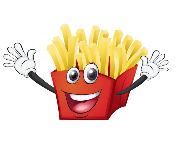 Unas papas fritas — Vector de stock