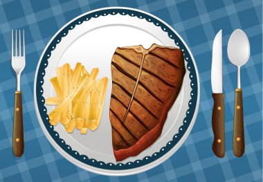 biftek ve patates kızartması