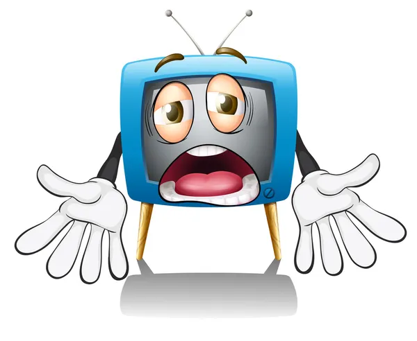 A television with face — Stock Vector