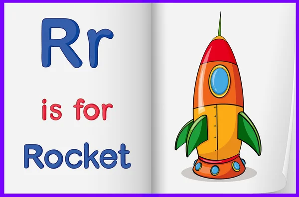 Eine Rakete — Stockvektor