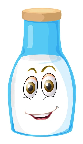 A bottle with face — Stock Vector