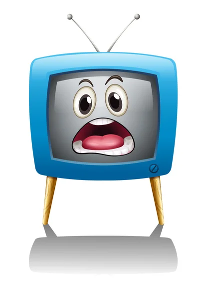 Un Televisor con rostro — Vector de stock