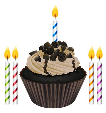 cupcake ve mumlar