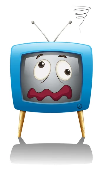 A television with face — Stock Vector